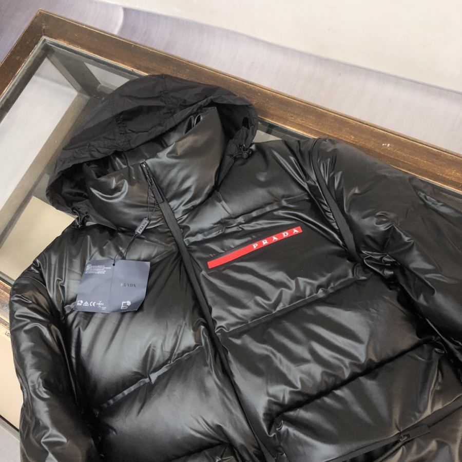 1:1 Replica Prada down jacket black technology laminated two-in-one down jacket, sleeves removable, 90 white — 1:1 Replica — photo 4