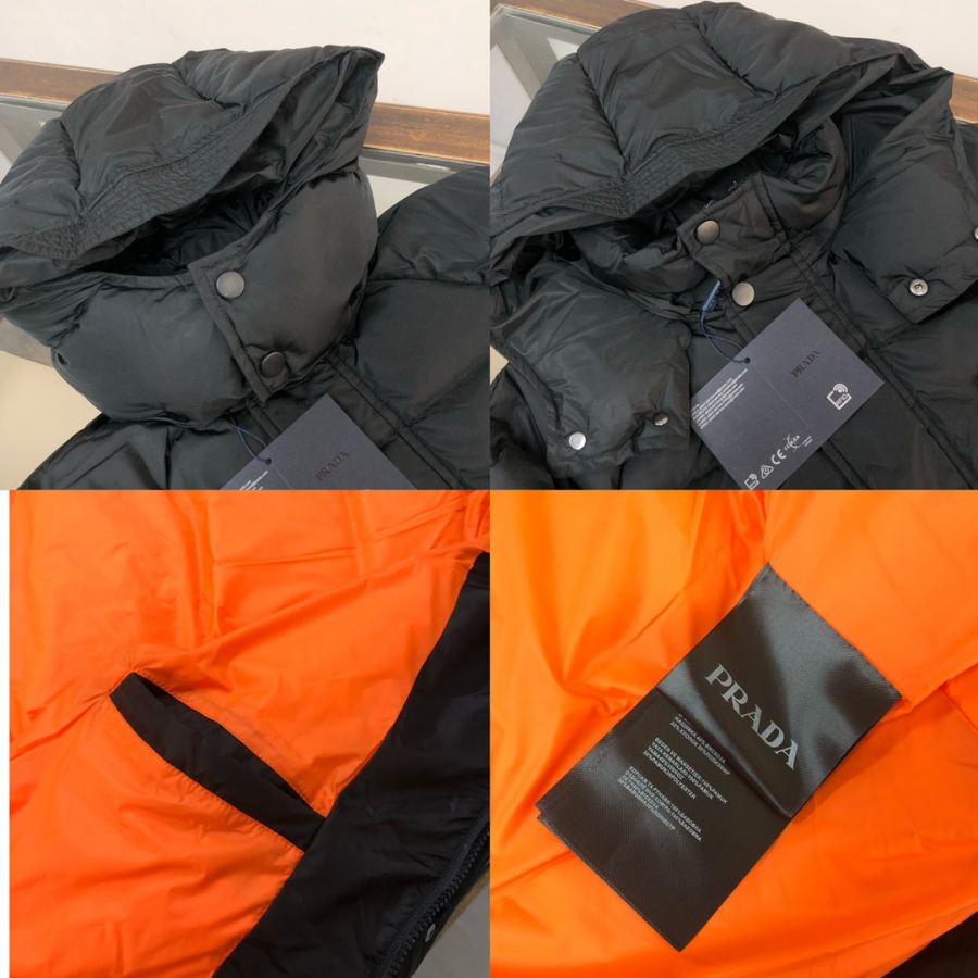 1:1 Replica Prada down jacket, PRA*DA Prada 2025 simple and light men's hooded down jacket hat disassemb — Premium Replica — photo 8