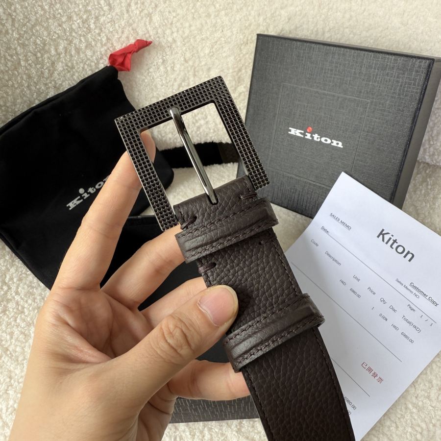 1:1 Replica KITON belt Kiton 3.5 BC LP — AAA Quality Replica — photo 4