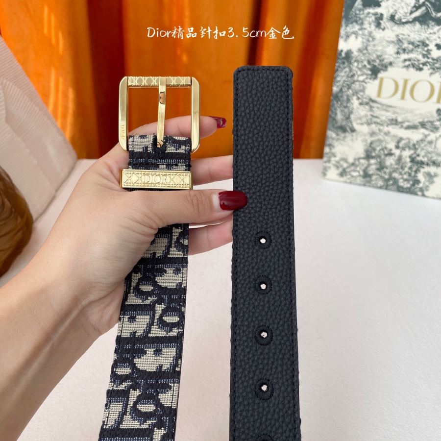 1:1 Replica Dior belt Dior “DIOR” 3.5cm — AAA Quality Replica — photo 4