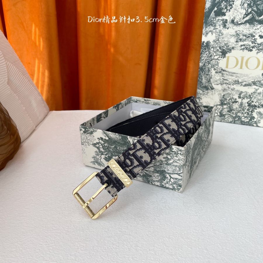 1:1 Replica Dior belt Dior “DIOR” 3.5cm — AAA Quality Replica