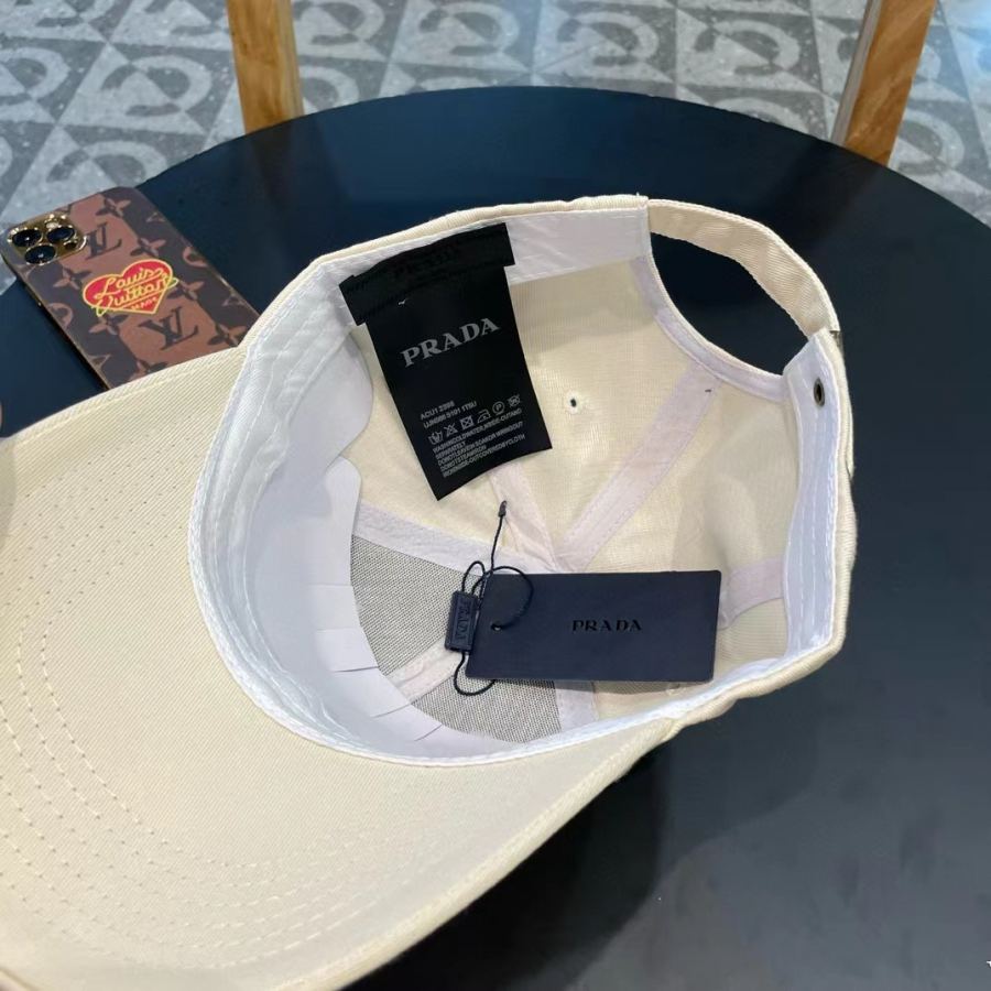 1:1 Replica prada hat Prada classic triangle logo baseball cap — AAA Quality Replica — photo 8