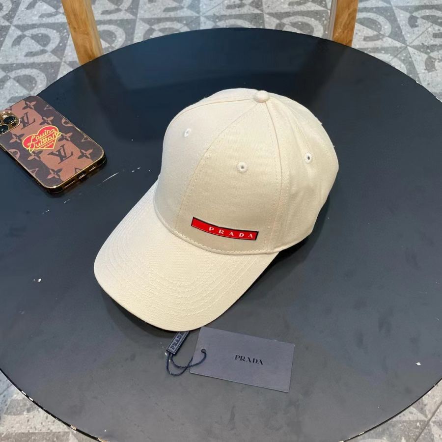 1:1 Replica prada hat Prada classic triangle logo baseball cap — AAA Quality Replica — photo 2