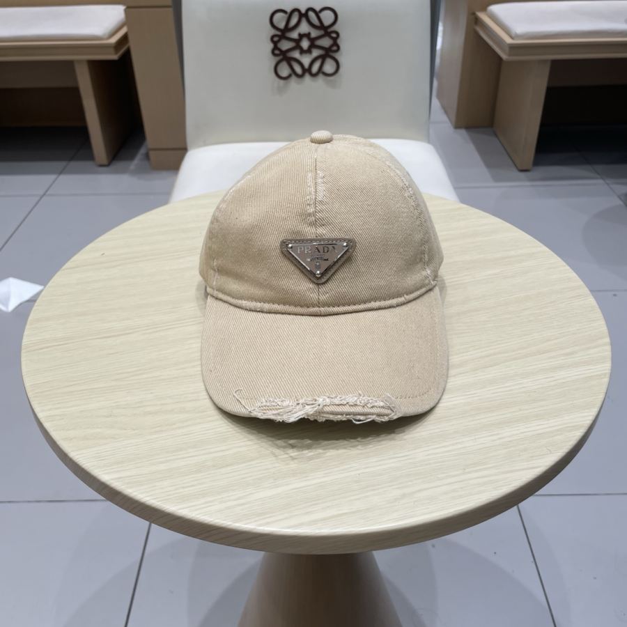 1:1 Replica prada hat Prada classic triangle logo baseball cap — AAA Quality Replica