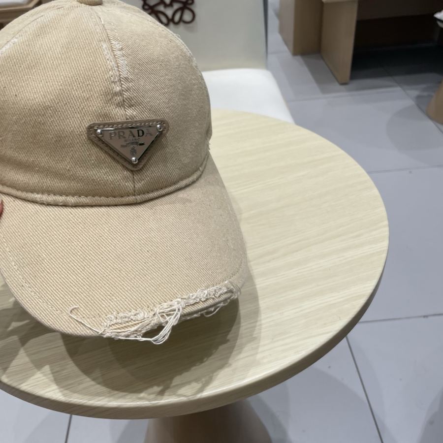 1:1 Replica prada hat Prada classic triangle logo baseball cap — AAA Quality Replica — photo 4