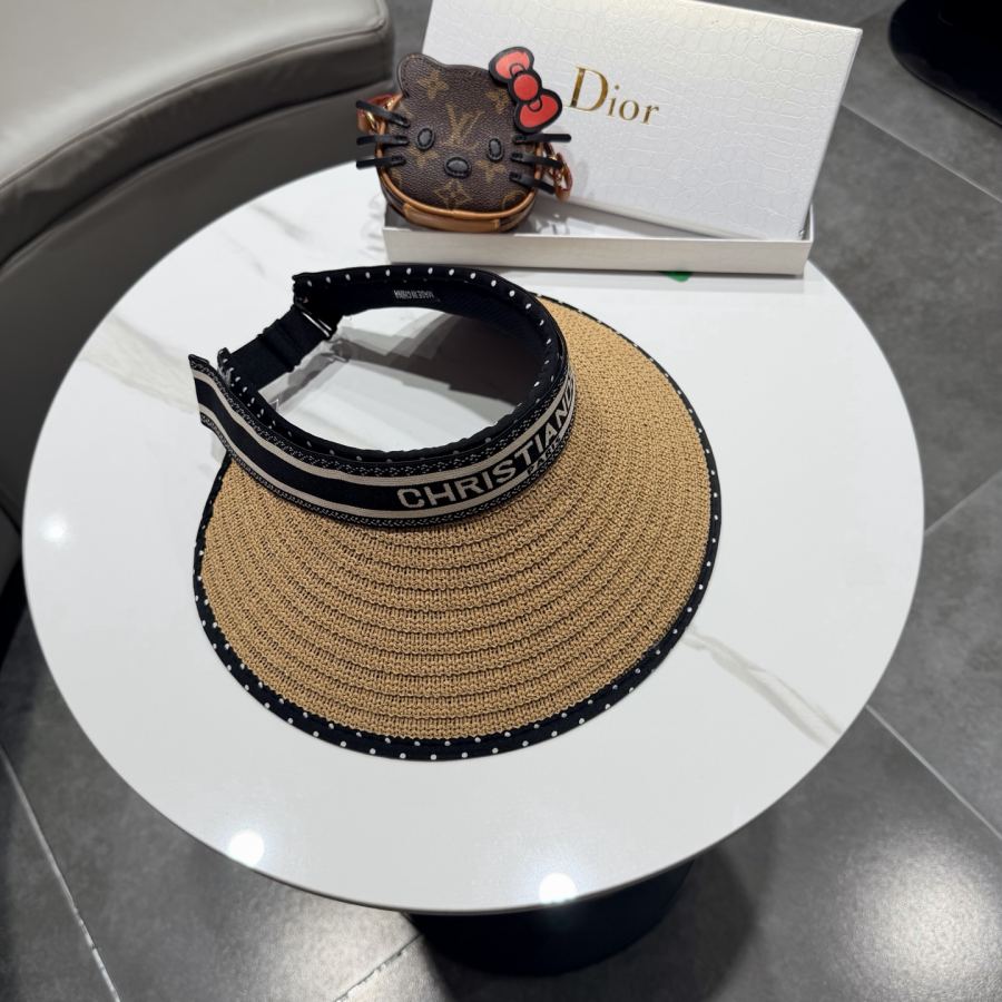 1:1 Replica dior hat Dior raffia hollow top sunhat — AAA Quality Replica — photo 3