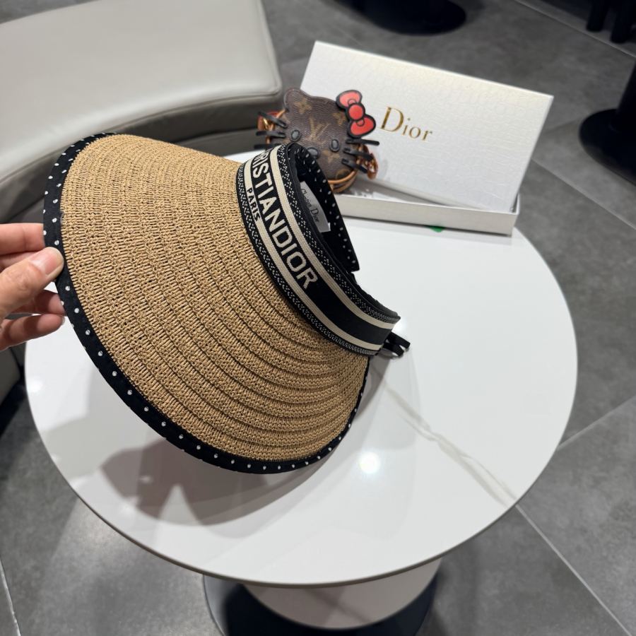 1:1 Replica dior hat Dior raffia hollow top sunhat — AAA Quality Replica — photo 9