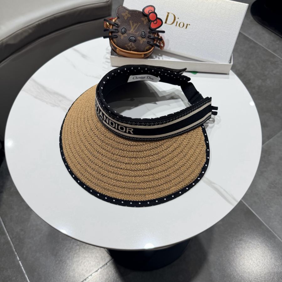 1:1 Replica dior hat Dior raffia hollow top sunhat — AAA Quality Replica — photo 2
