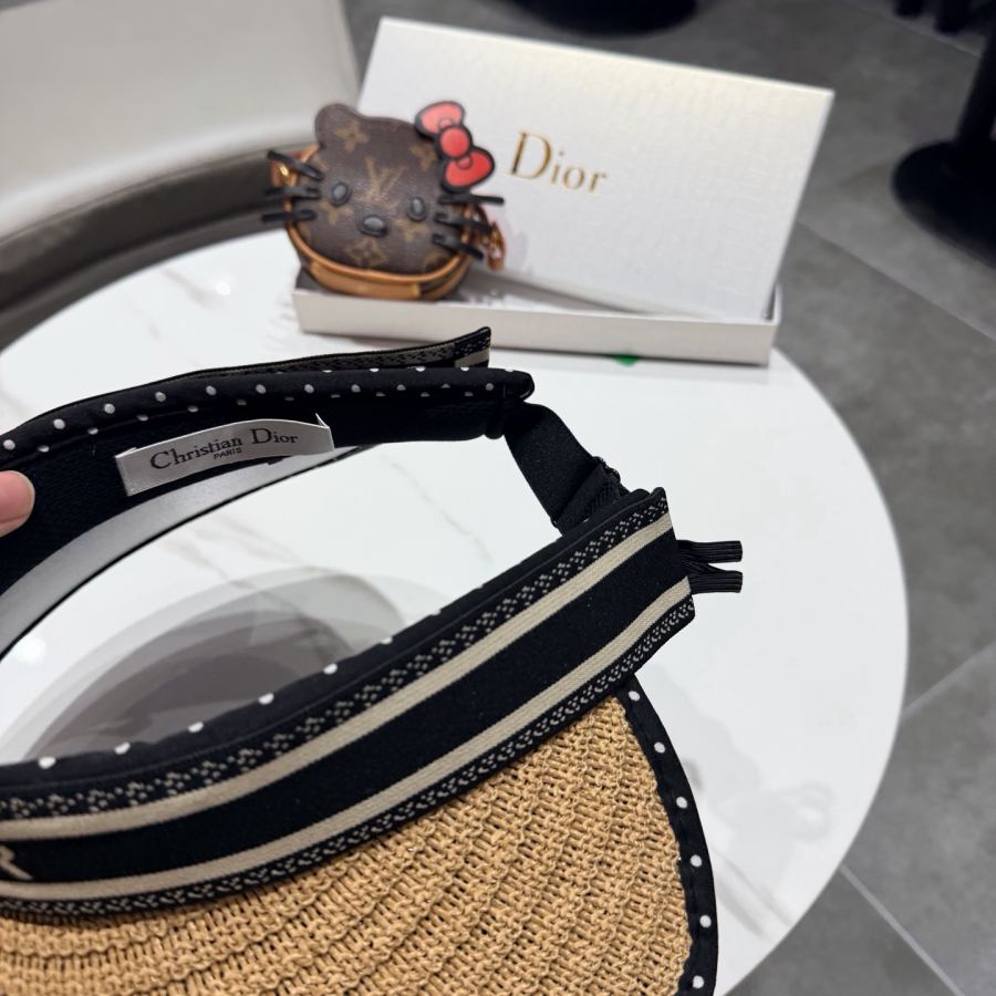 1:1 Replica dior hat Dior raffia hollow top sunhat — AAA Quality Replica — photo 6