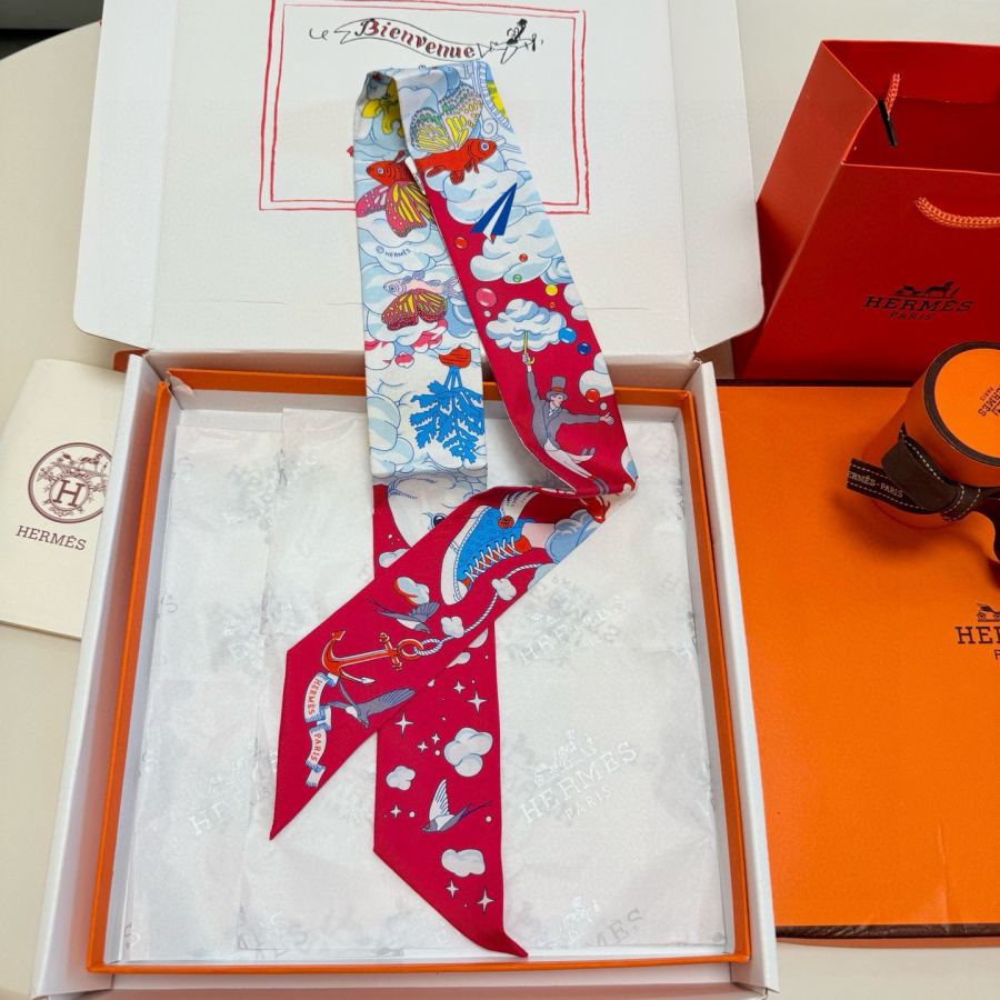 1:1 Replica Hermes Scarf Hermes “ ”Twilly — Premium Replica — photo 5
