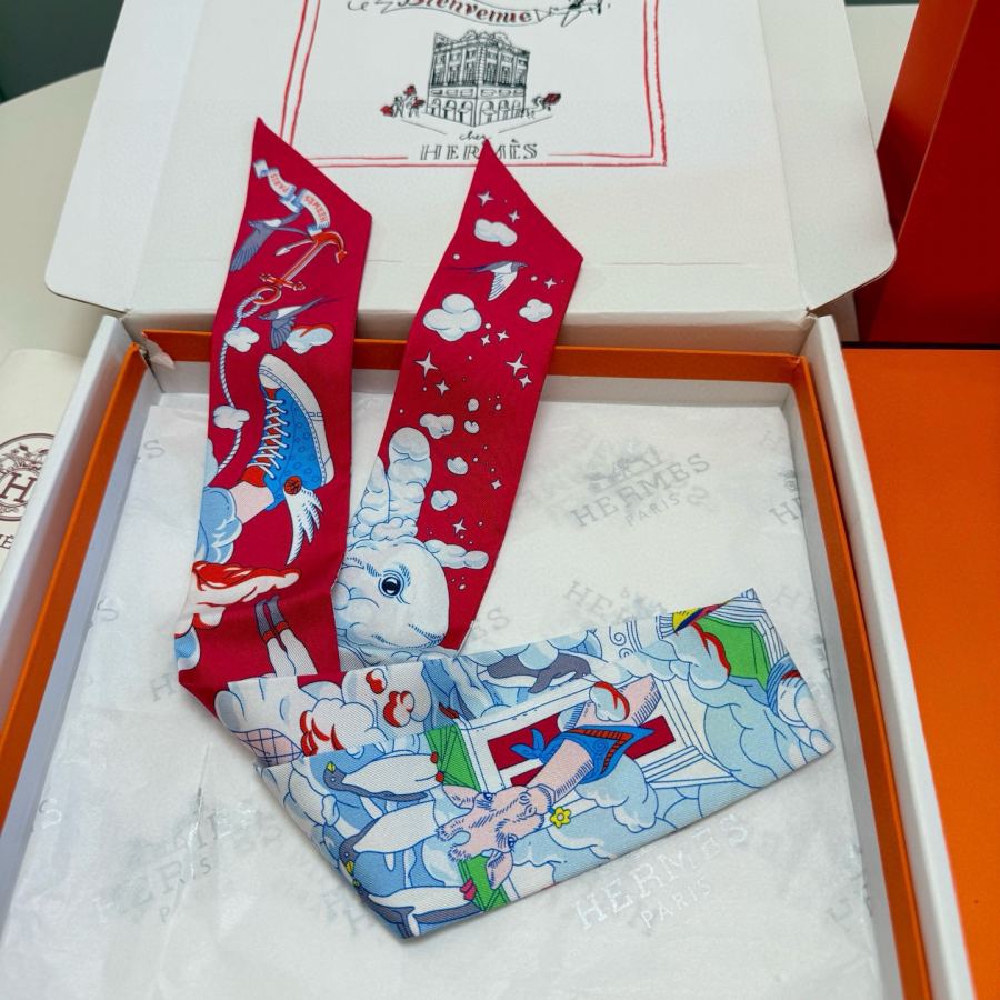 1:1 Replica Hermes Scarf Hermes “ ”Twilly — Premium Replica — photo 9