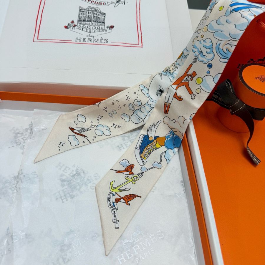 1:1 Replica Hermes Scarf Hermes “ ”Twilly — Premium Replica — photo 5