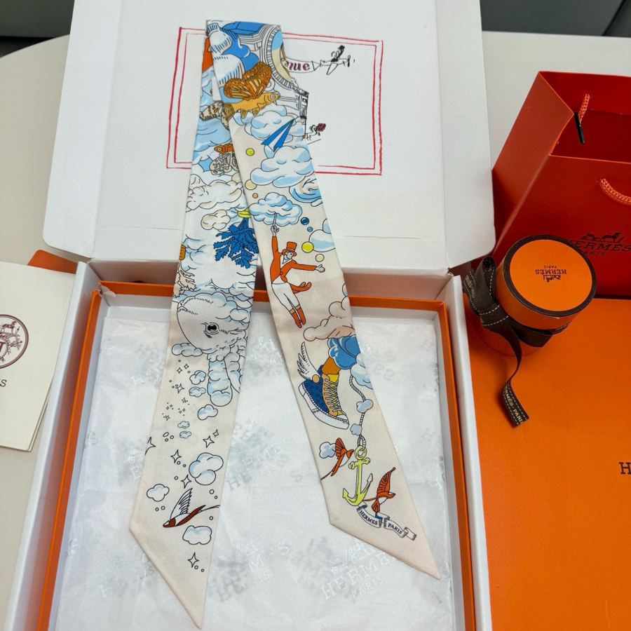 1:1 Replica Hermes Scarf Hermes “ ”Twilly — Premium Replica — photo 4