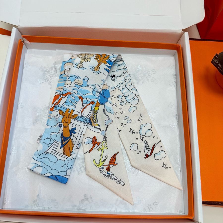 1:1 Replica Hermes Scarf Hermes “ ”Twilly — Premium Replica — photo 6