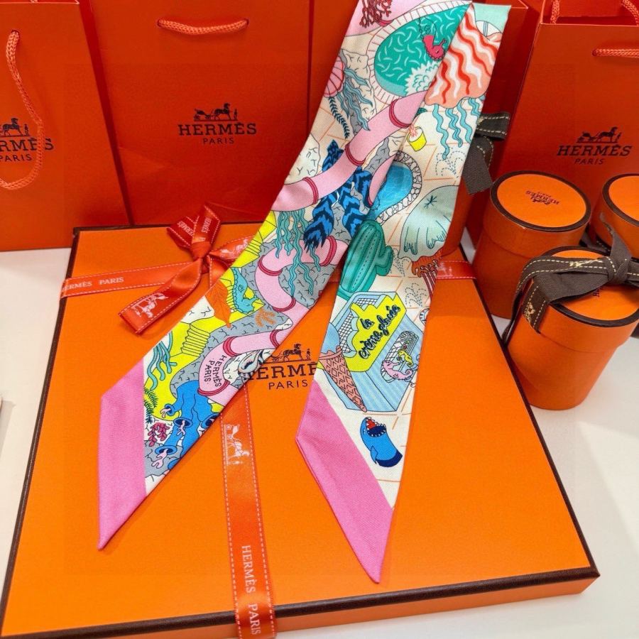 1:1 Replica Hermes Scarf Hermes｜ Twilly 100% — 1:1 Replica — photo 8