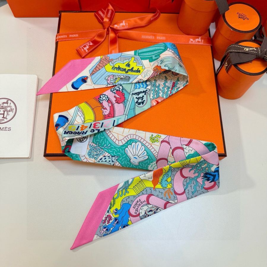 1:1 Replica Hermes Scarf Hermes｜ Twilly 100% — 1:1 Replica — photo 6
