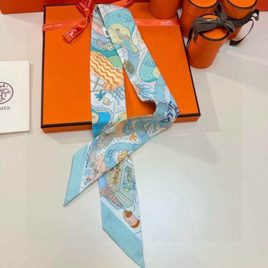 1:1 Replica Hermes Scarf Hermes｜ Twilly 100% — Premium Replica — photo 4