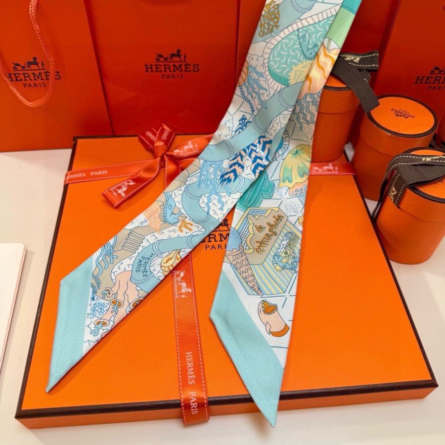 1:1 Replica Hermes Scarf Hermes｜ Twilly 100% — Premium Replica — photo 7