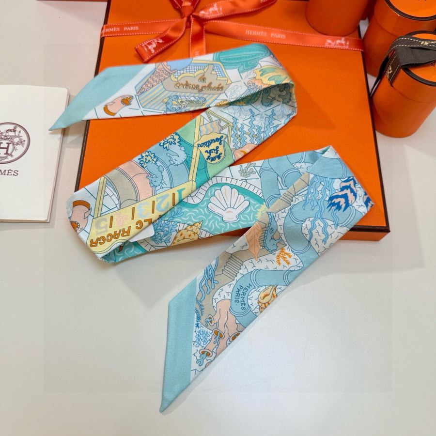 1:1 Replica Hermes Scarf Hermes｜ Twilly 100% — Premium Replica — photo 5