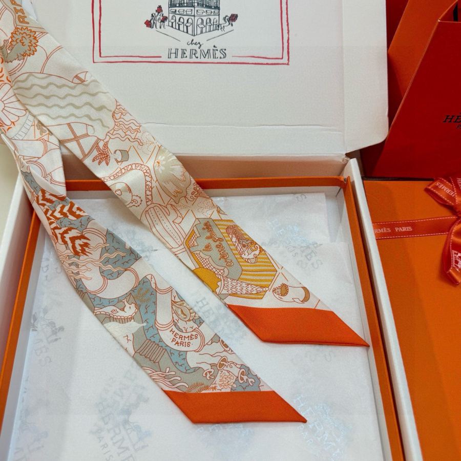 1:1 Replica Hermes Scarf Hermes｜ Twilly 100% — Premium Replica — photo 7