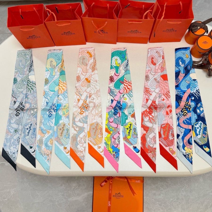 1:1 Replica Hermes Scarf Hermes｜ Twilly 100% — Premium Replica — photo 10