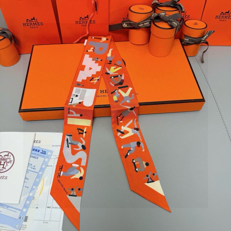 1:1 Replica Hermes Scarf Hermes “ ”Twilly — Premium Replica — photo 3