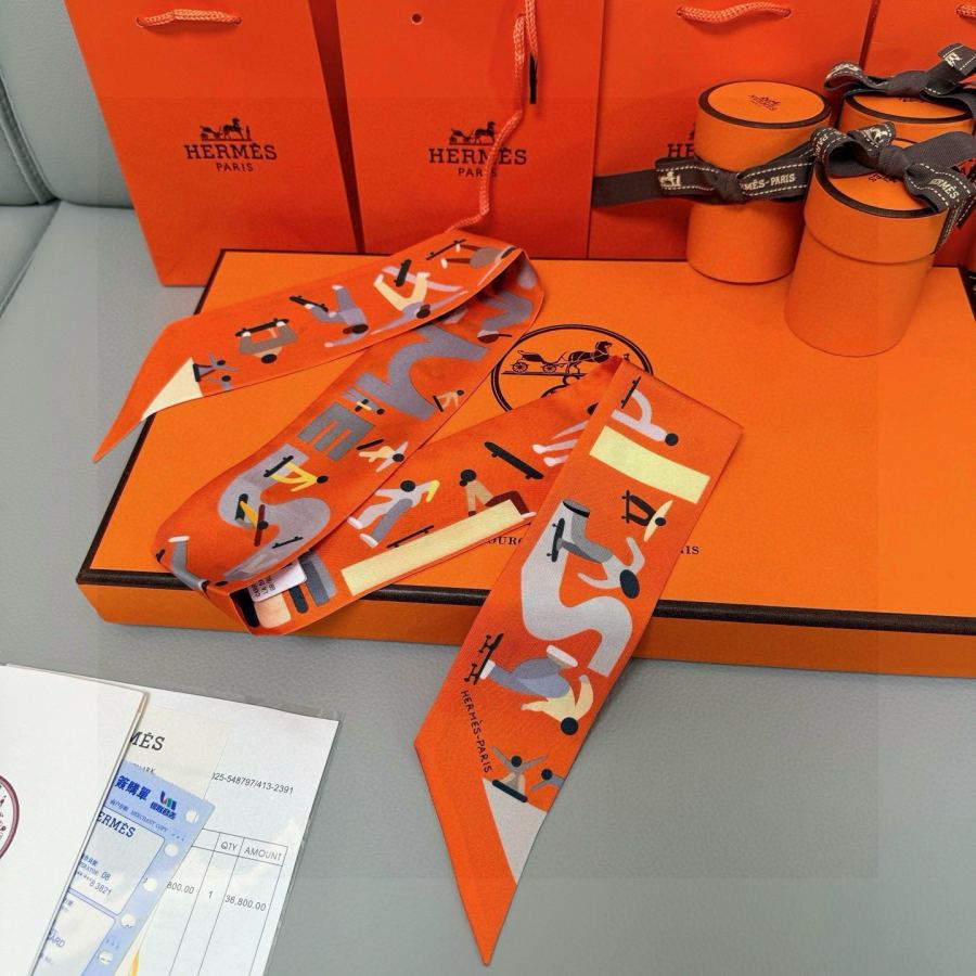1:1 Replica Hermes Scarf Hermes “ ”Twilly — Premium Replica — photo 4