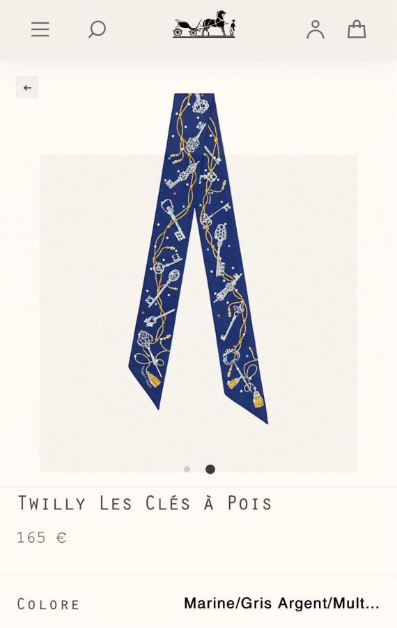 1:1 Replica Hermes Scarf Hermes “ ”Twilly — AAA Quality Replica