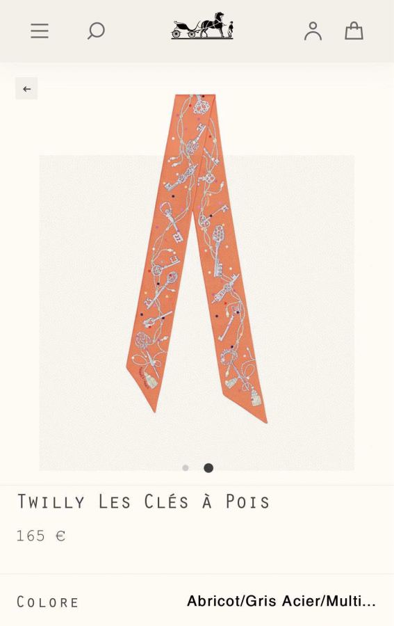 1:1 Replica Hermes Scarf Hermes “ ”Twilly — Premium Replica