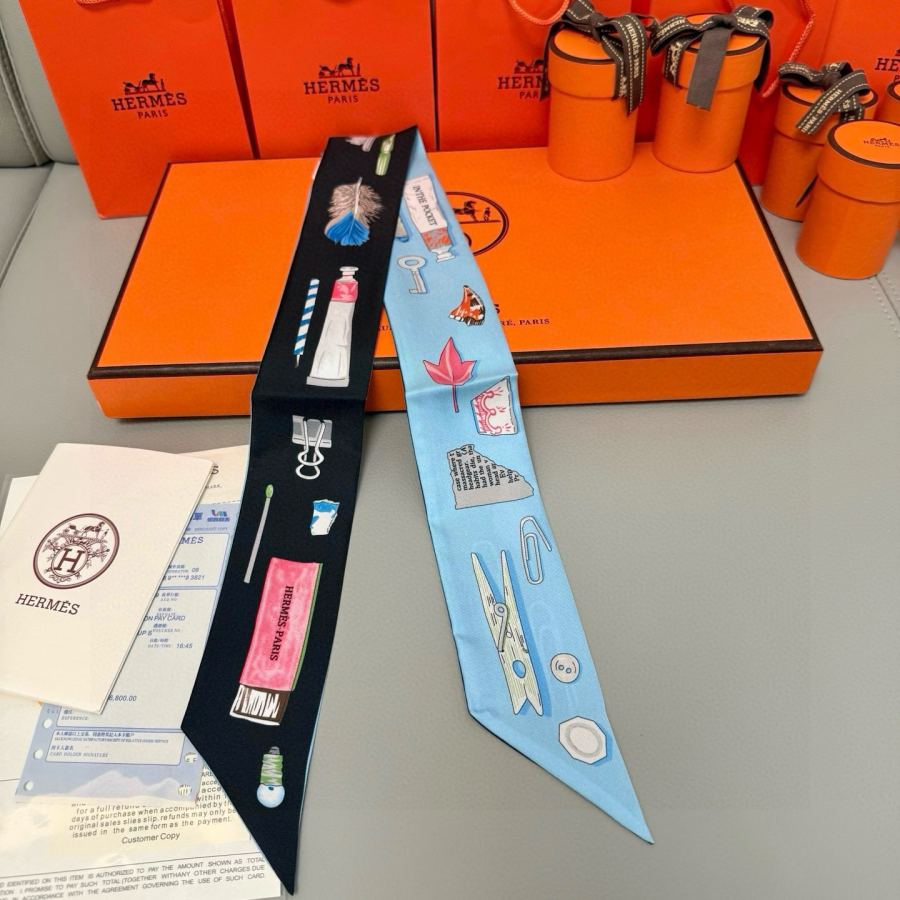 1:1 Replica Hermes Scarf Hermes“ ”Twilly — Premium Replica — photo 4