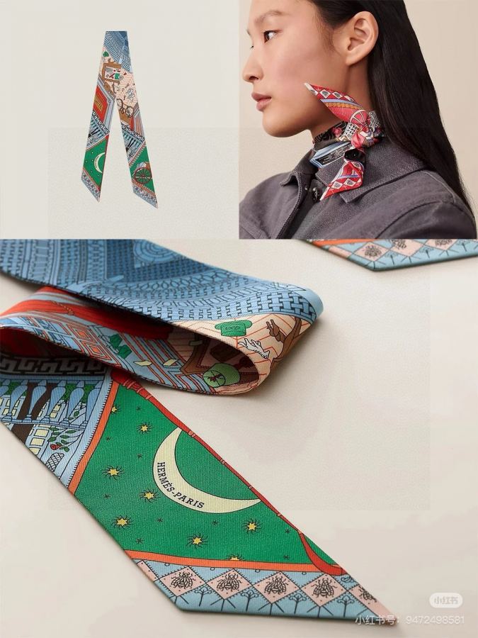 1:1 Replica Hermes Scarf Hermes “ ”Twilly — 1:1 Replica