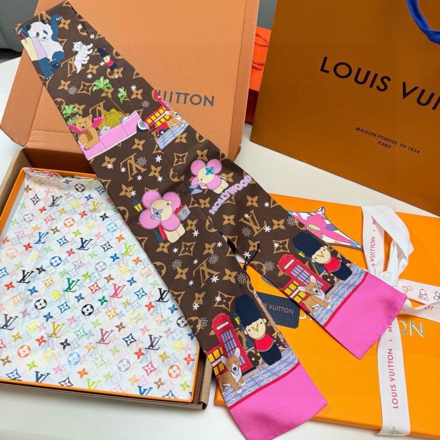 1:1 Replica LV scarf Lv 100％ twilly — AAA Quality Replica — photo 3