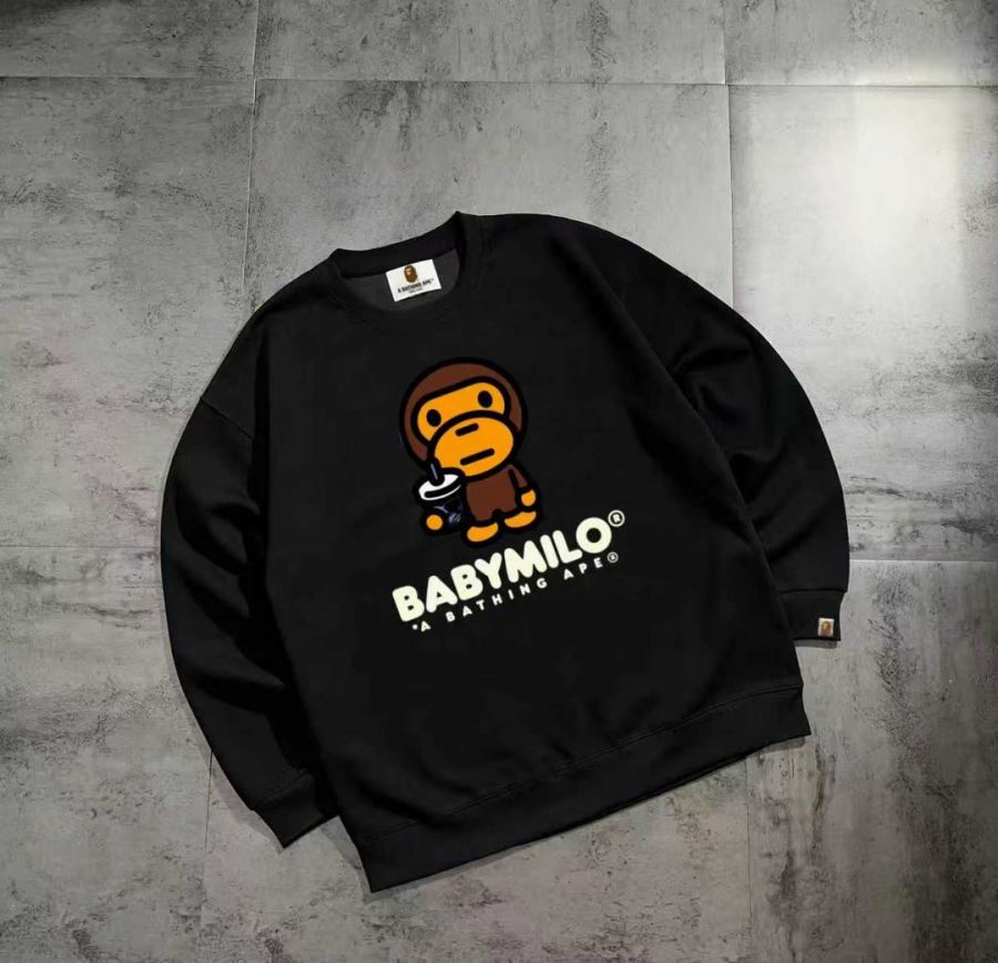 1:1 Replica Bape Clothes Bape series basic couple round neck sweatshirt — Premium Replica