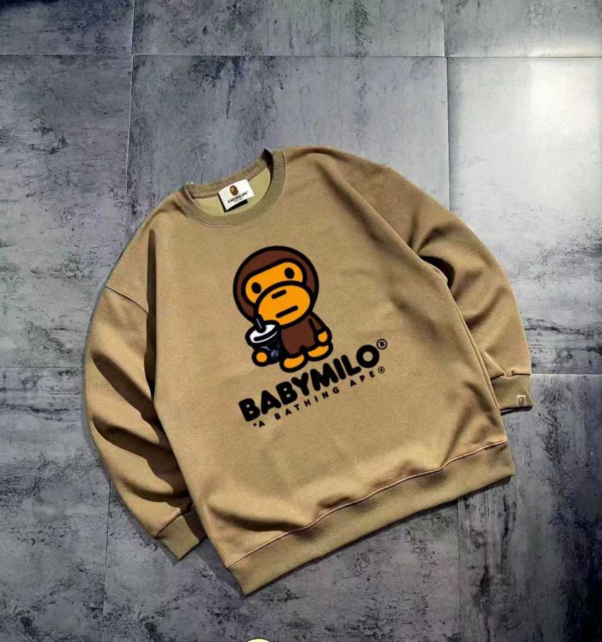 1:1 Replica Bape Clothes Bape series basic couple round neck sweatshirt — Premium Replica — photo 3