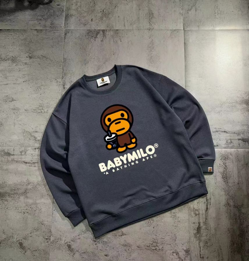 1:1 Replica Bape Clothes Bape series basic couple round neck sweatshirt — Premium Replica — photo 11