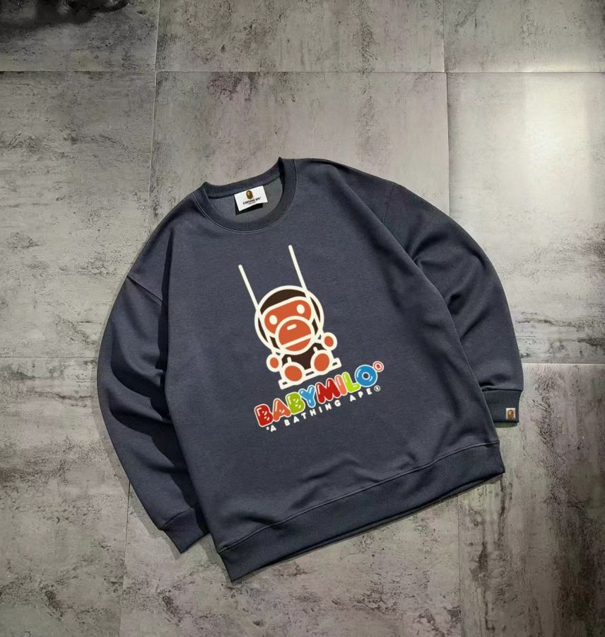 1:1 Replica Bape Clothes Bape series basic couple round neck sweatshirt — 1:1 Replica — photo 11