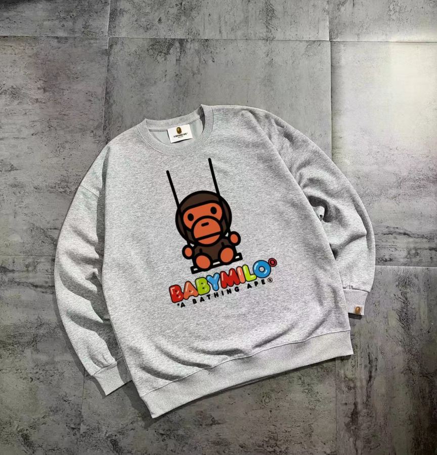 1:1 Replica Bape Clothes Bape series basic couple round neck sweatshirt — 1:1 Replica — photo 9