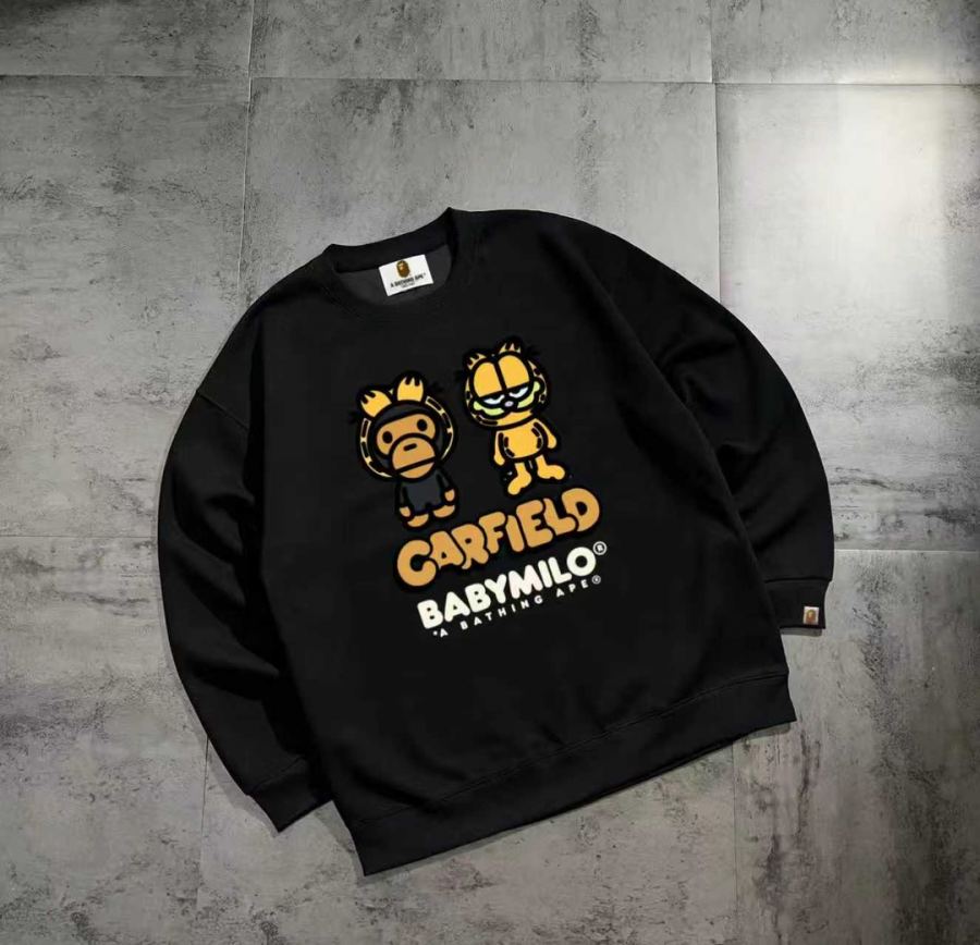 1:1 Replica Bape Clothes Bape series basic couple round neck sweatshirt — AAA Quality Replica