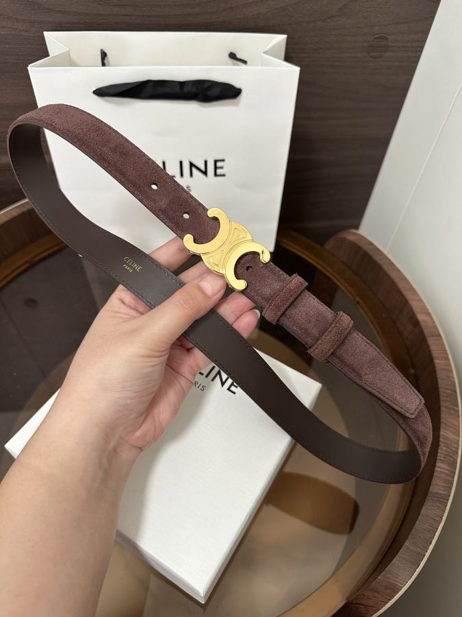 1:1 Replica CELINE belt CÉLINE Celine TRIOMPHE TAURILLON 2 5cm — AAA Quality Replica