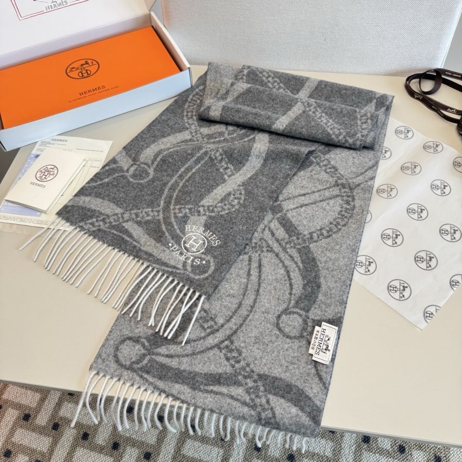 1:1 Replica Hermes Scarf Classical 100% 30*180cm — AAA Quality Replica — photo 11