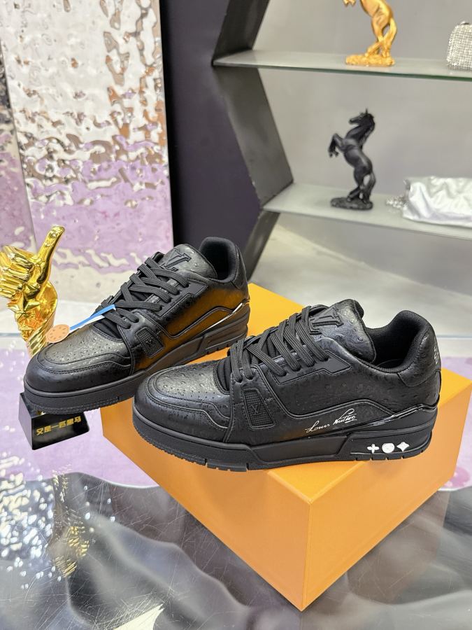 1:1 Replica Louis Vuitton shoe First layer cowhide ostrich pattern series — 1:1 Replica — photo 4
