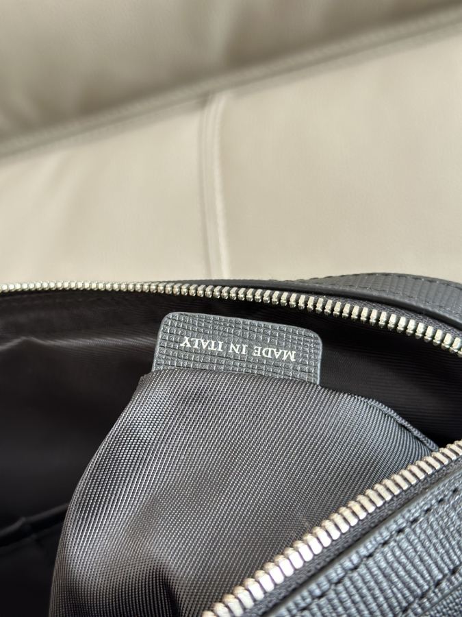 1:1 Replica Briefcase B men's briefcase, carefully selected smoked plaid panels, with luxurious leather trim, — 1:1 Replica — photo 9