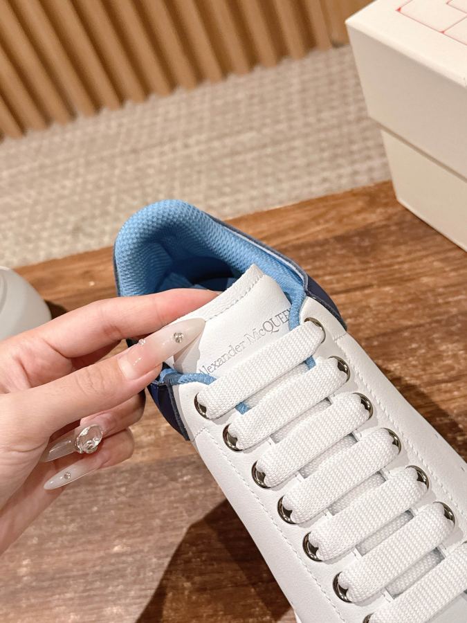 1:1 Replica Alexander Mc Queen Women's Shoes Male +10 [Dark blue leather and blue mesh] 𝐀𝐥𝐞𝐱𝐚𝐧𝐝𝐞𝐫 — 1:1 Replica For Sale — photo 7