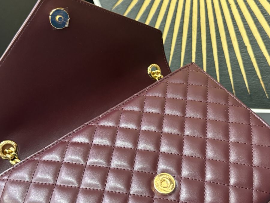 1:1 Replica YSL bag # (plain grained maroon gold) — Premium Replica — photo 6