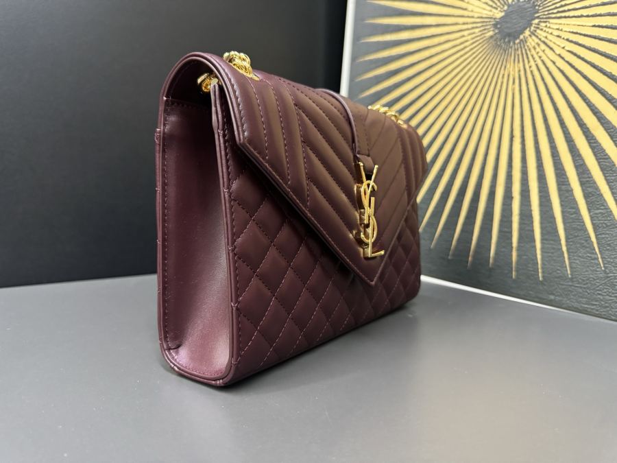1:1 Replica YSL bag # (plain grained maroon gold) — Premium Replica — photo 2