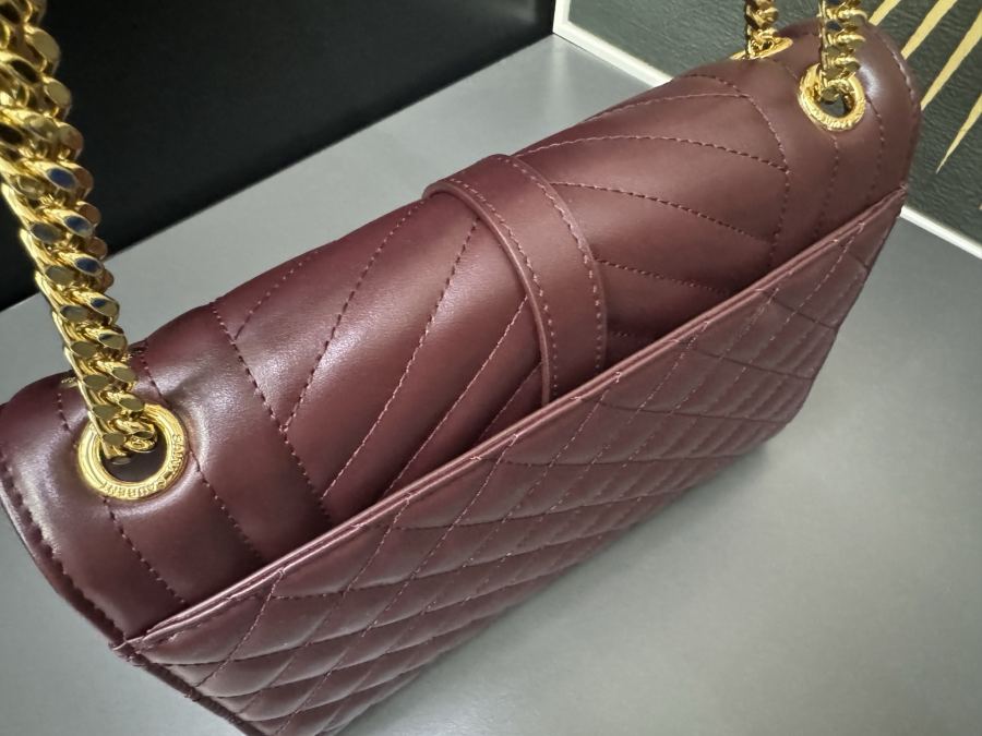 1:1 Replica YSL bag # (plain grained maroon gold) — Premium Replica — photo 8