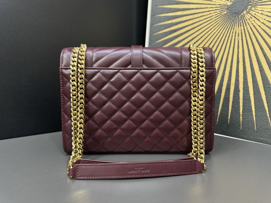 1:1 Replica YSL bag # (plain grained maroon gold) — Premium Replica — photo 3