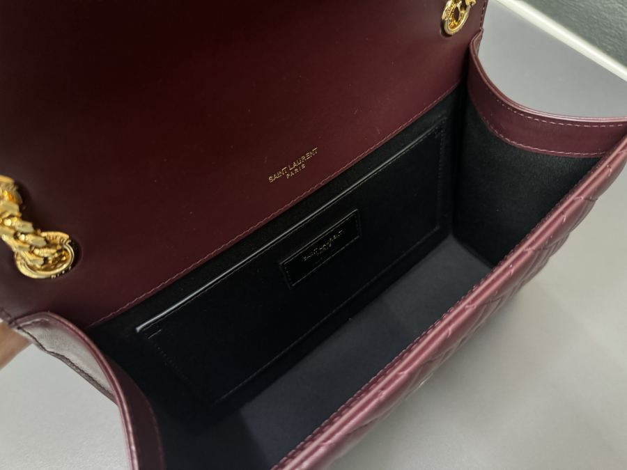 1:1 Replica YSL bag # (plain grained maroon gold) — Premium Replica — photo 7