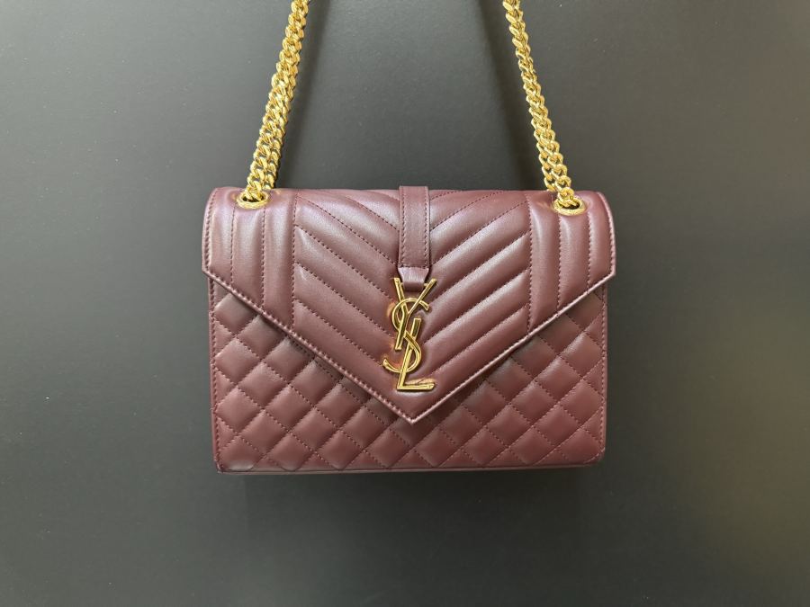 1:1 Replica YSL bag # (plain grained maroon gold) — Premium Replica — photo 9