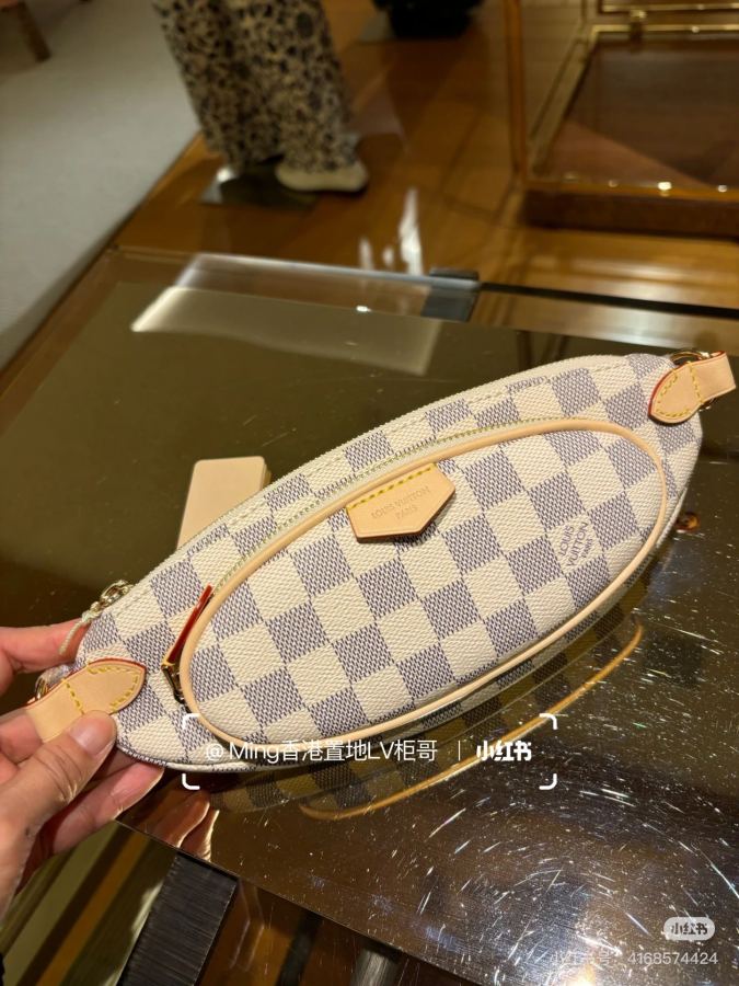1:1 Replica purse N00230 white grid — Premium Replica — photo 2